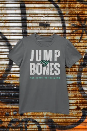 Мъжка тениска с щампа Едър надпис JUMP my BONES