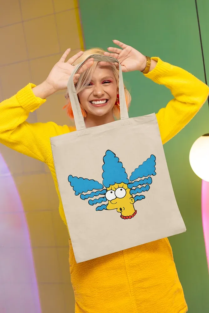 Памучна чанта с щампа Marge Simpson