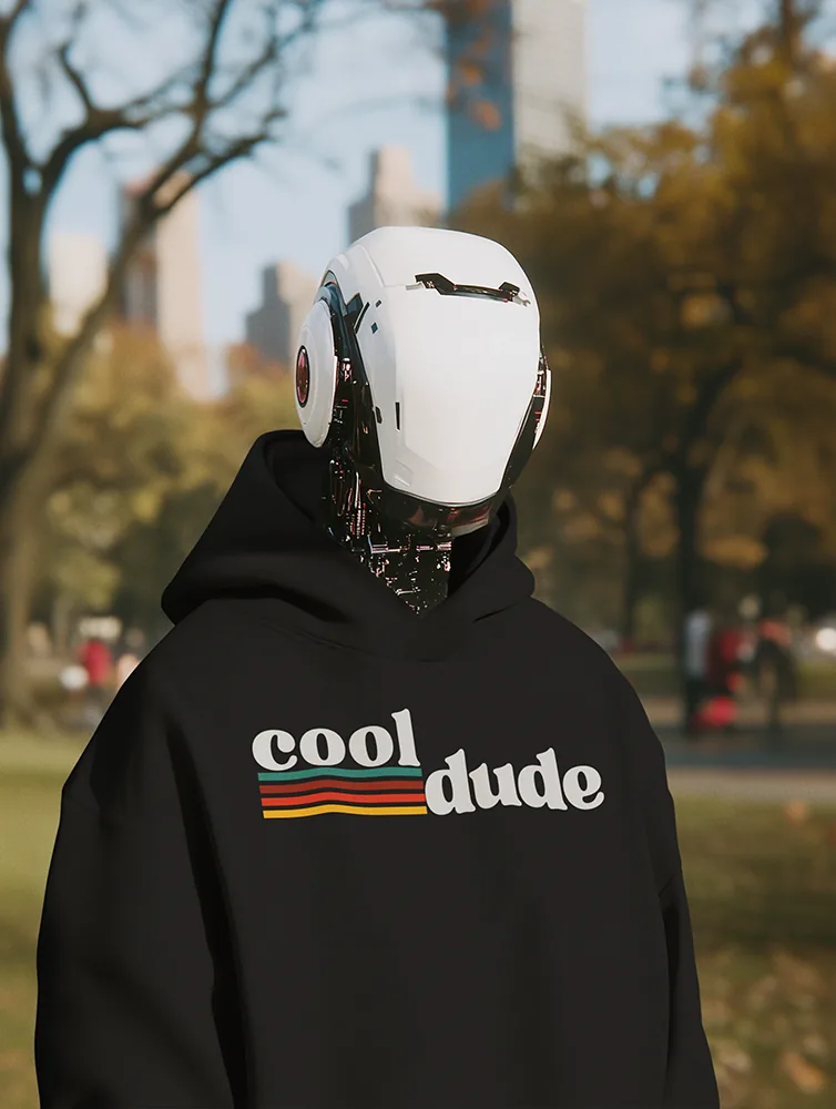 Суичър с щампа Надпис cool dude