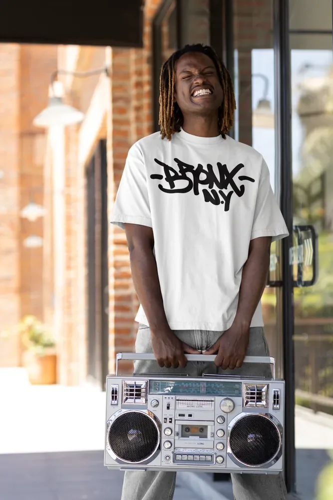 Oversize тениска с щампа Надпис BRONX N.Y.