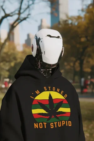 Суичър I'm stoned - not Stupid - Черно
