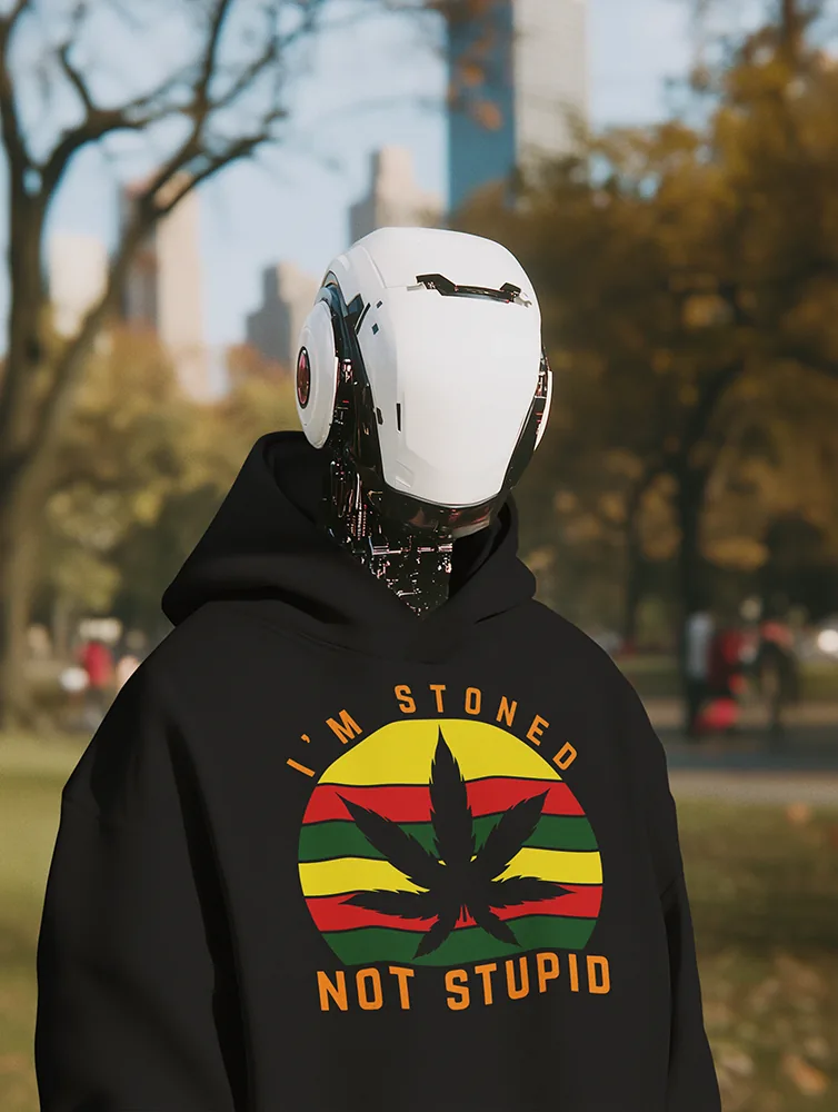 Суичър I'm stoned - not Stupid - Черно