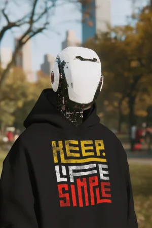 Суичър с щампа Надпис KEEP LIFE SIMPLE