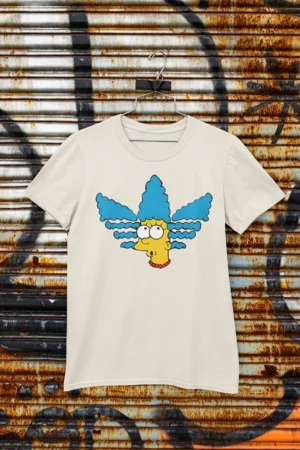 Мъжка тениска с щампа Marge Simpson - Natural