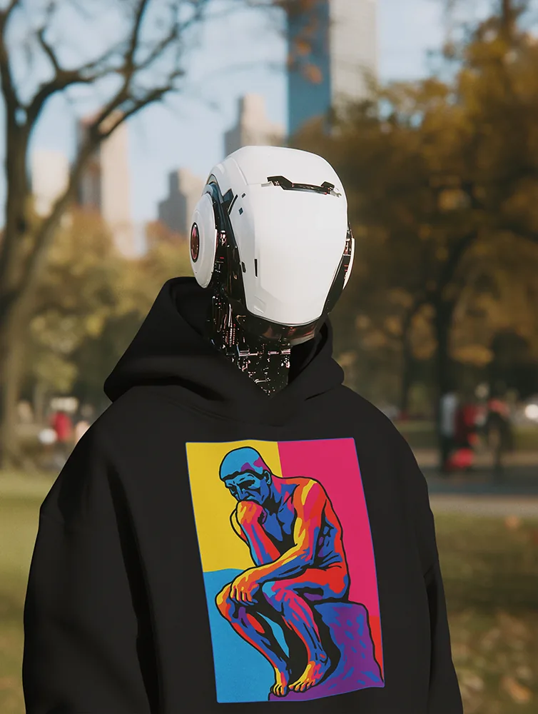 Суичър с щампа Мислителят на Rodin