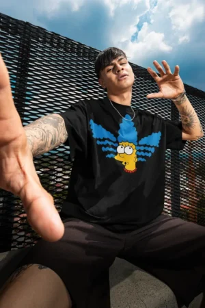 Oversize тениска с щампа Marge Simpson