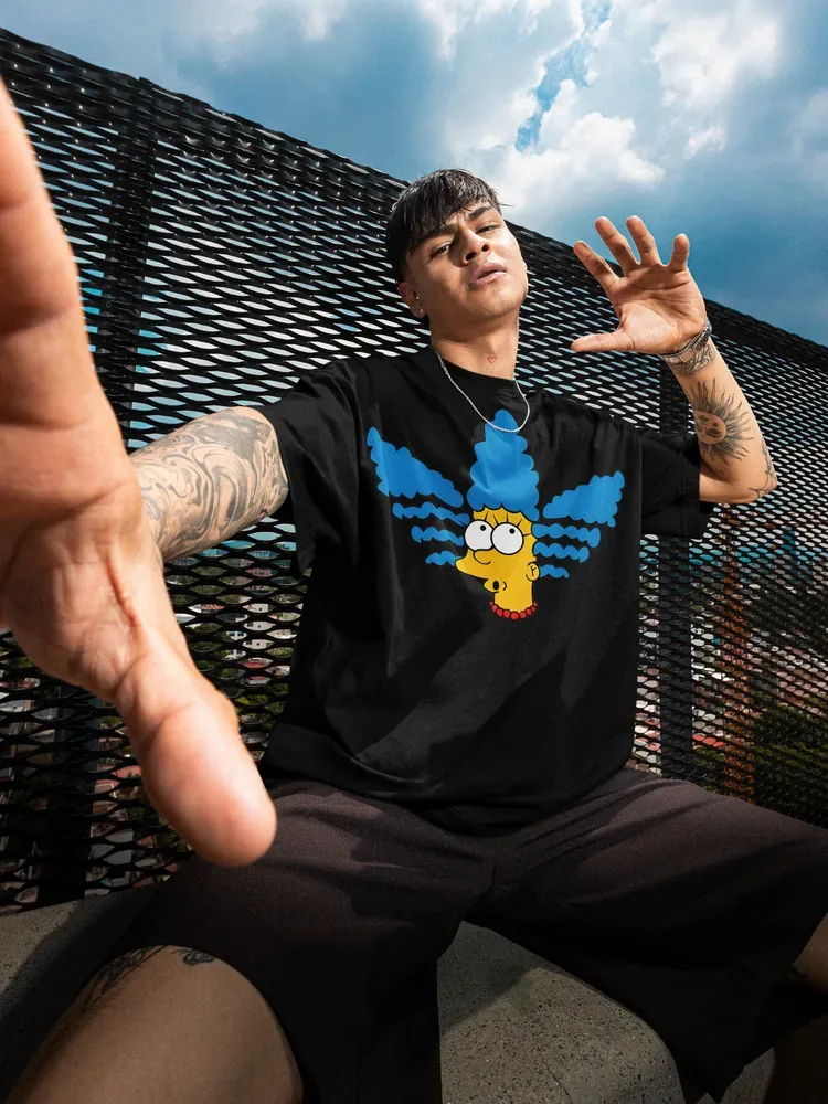 Oversize тениска с щампа Marge Simpson