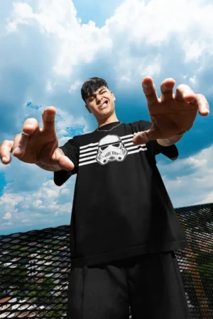 Oversize тениска Finn - Черно