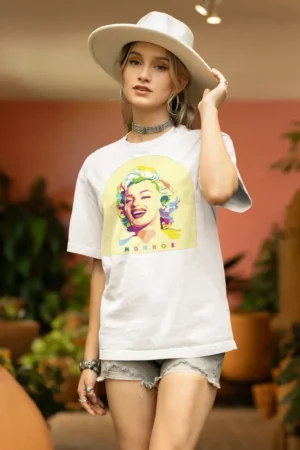 Oversize тениска с щампа Marilyn Monroe