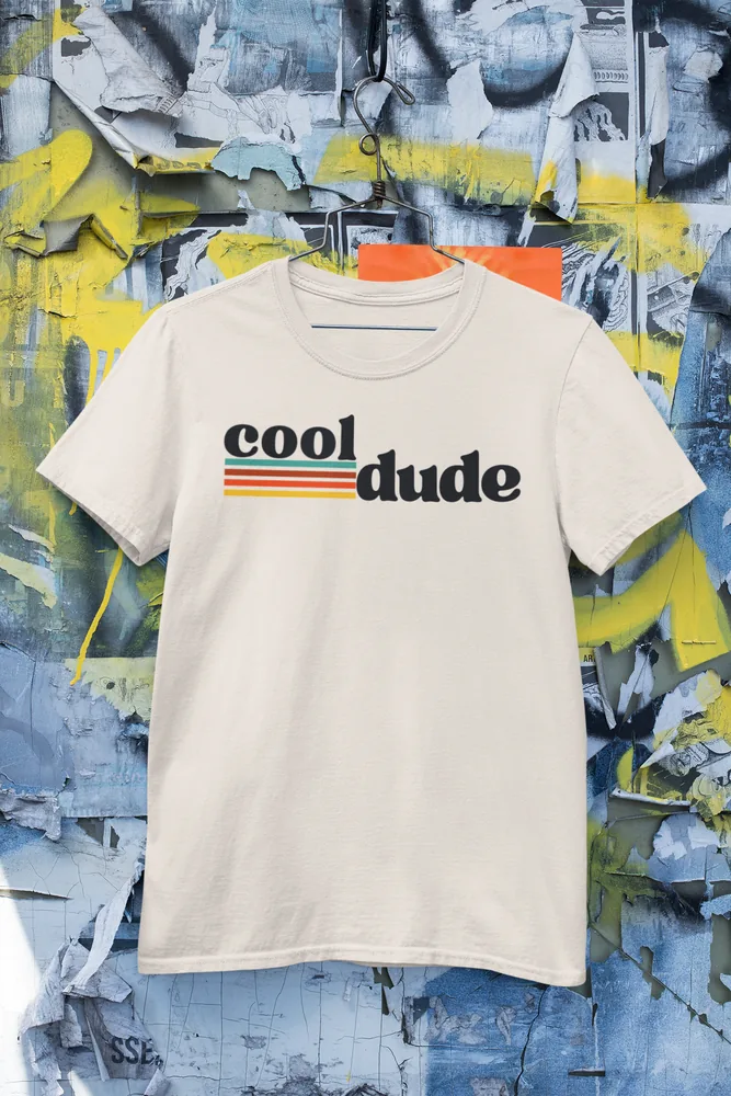 Мъжка тениска с щампа Надпис cool dude