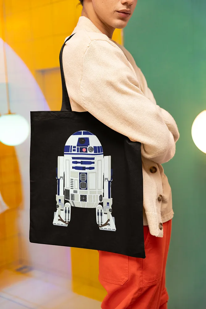 Памучна чанта с щампа Роботът R2-D2 от Star Wars