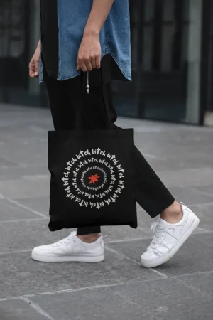 Tote Bag bitch bitch bitch - Черно