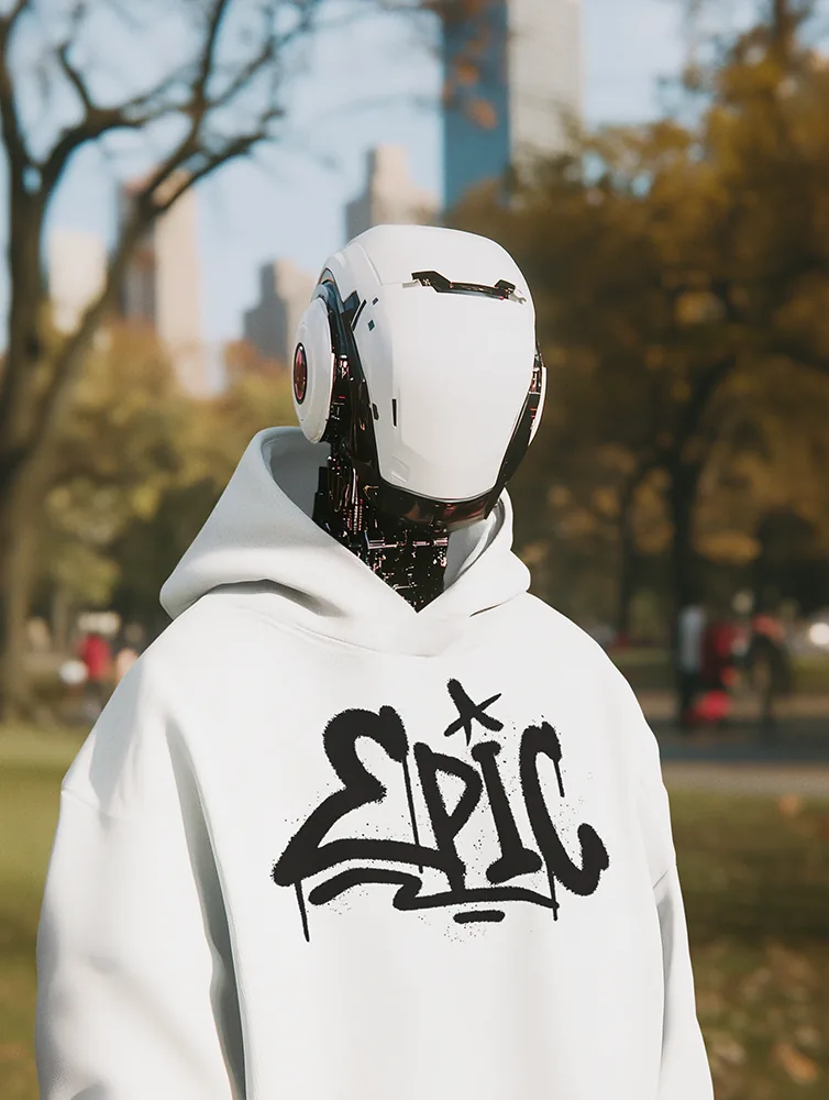 Суичър с щампа Надпис EPIC