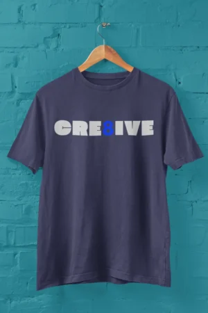 Мъжка тениска с щампа Надпис CRE8IVE