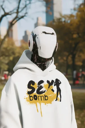 Суичър с щампа Надпис SEXY bomb