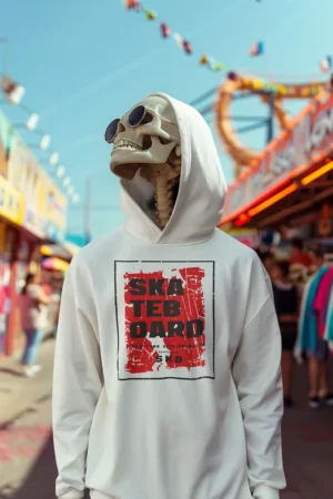 Суичър с щампа Едър надпис SKATEBOARD