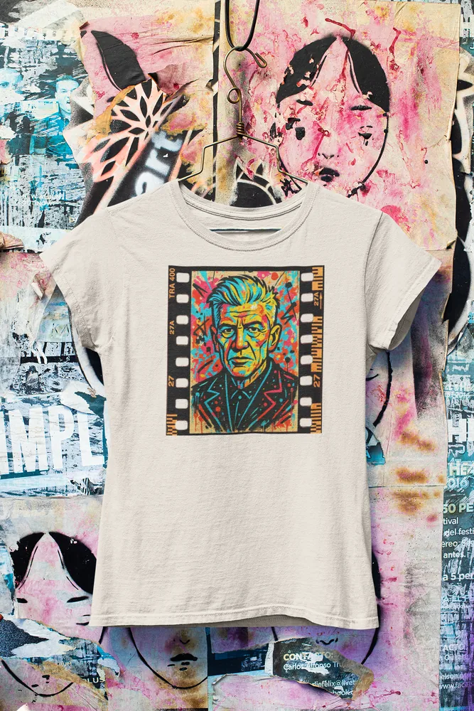 Дамска тениска с щампа Портрет на David Lynch