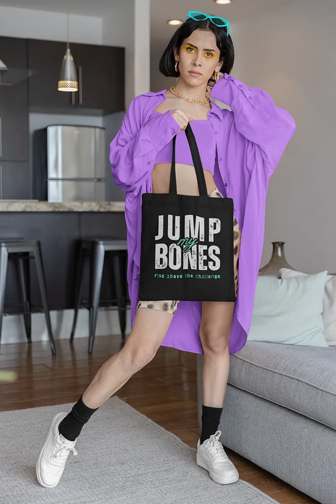 Памучна чанта с щампа Едър надпис JUMP my BONES