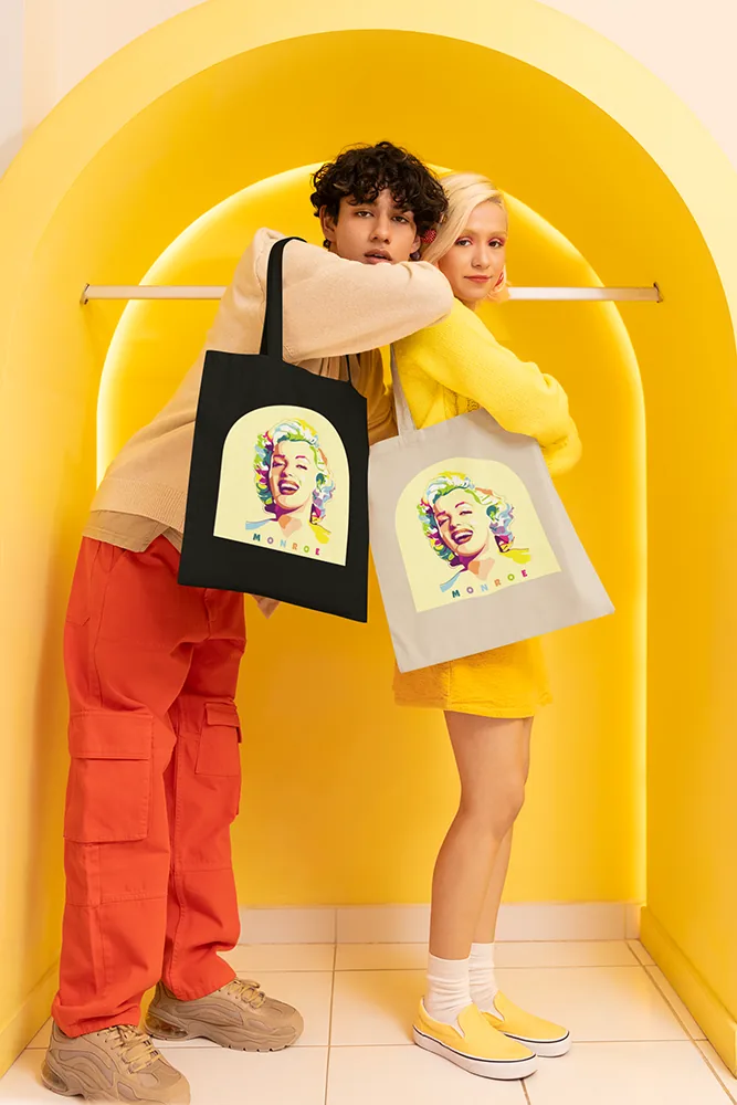 Памучна чанта с щампа Marilyn Monroe