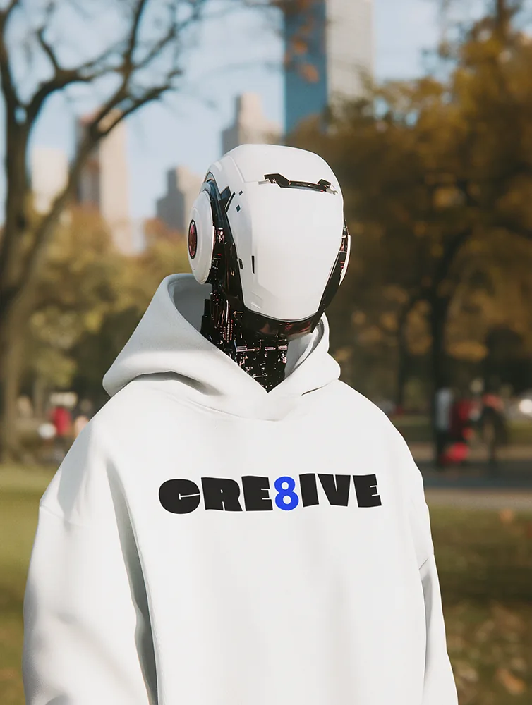 Суичър с щампа Надпис CRE8IVE