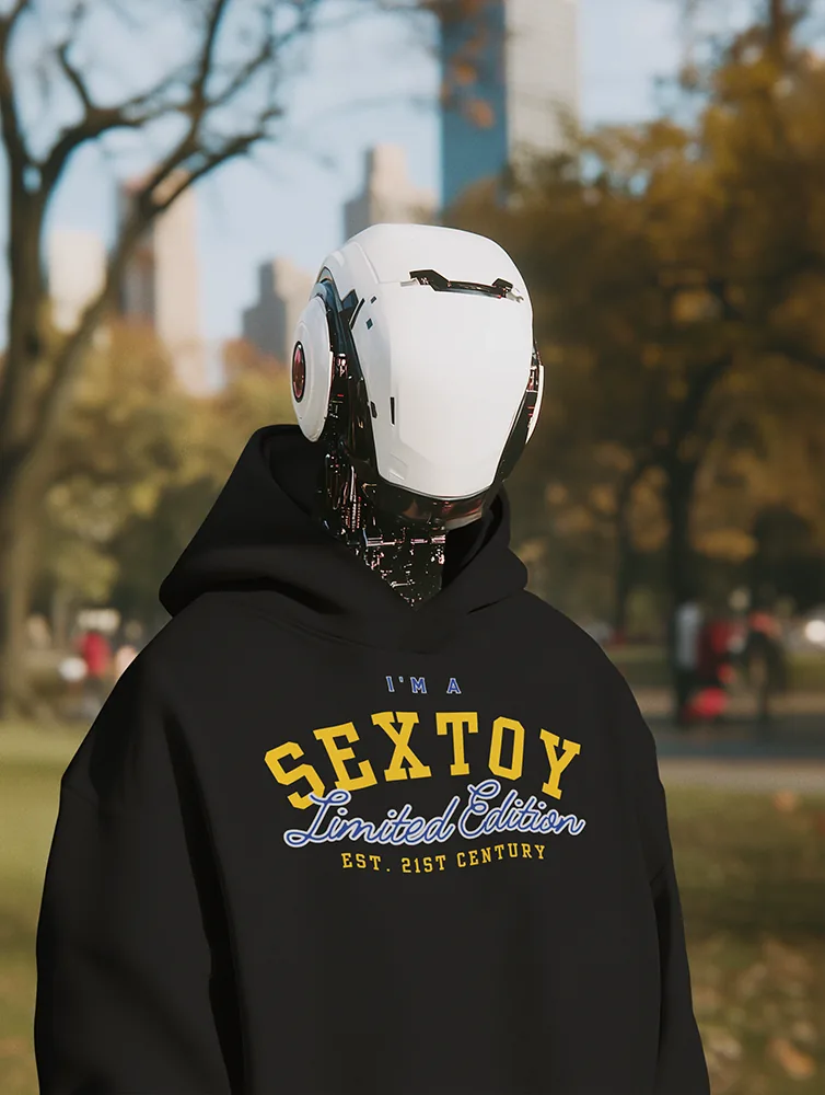 Суичър с щампа Надпис I'M A SEXTOY