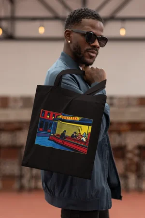Tote Bag Nighthawks - Черно