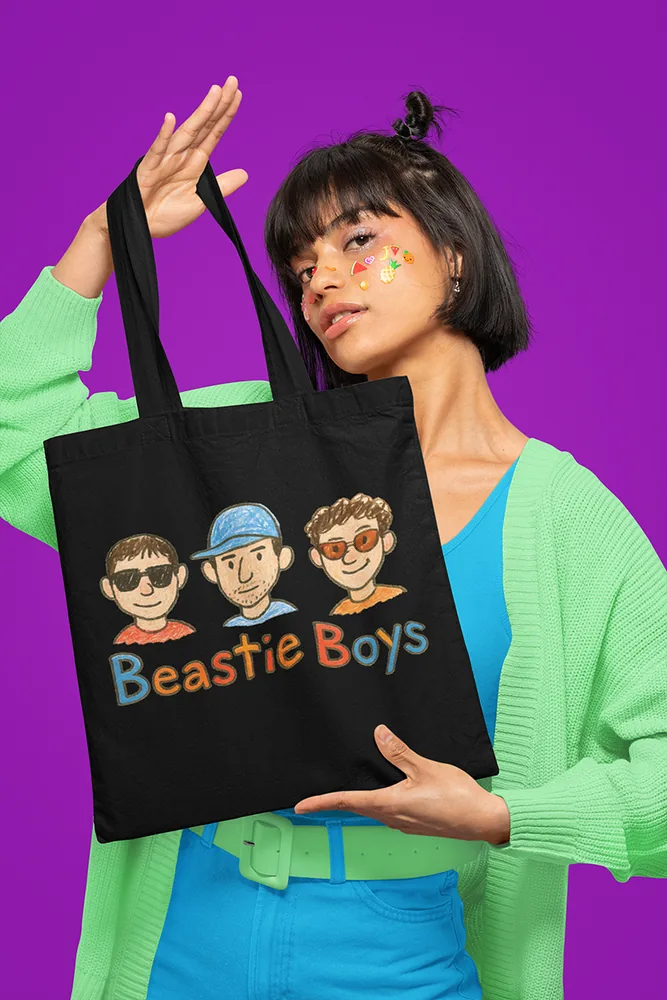 Памучна чанта с щампа Тримата от Beastie Boys