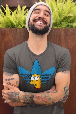 Мъжка тениска с щампа Marge Simpson - Graphite