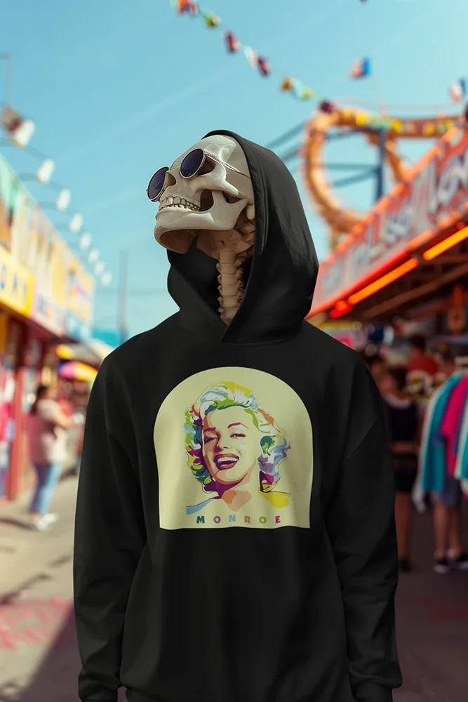Суичър с щампа Marilyn Monroe - Черно